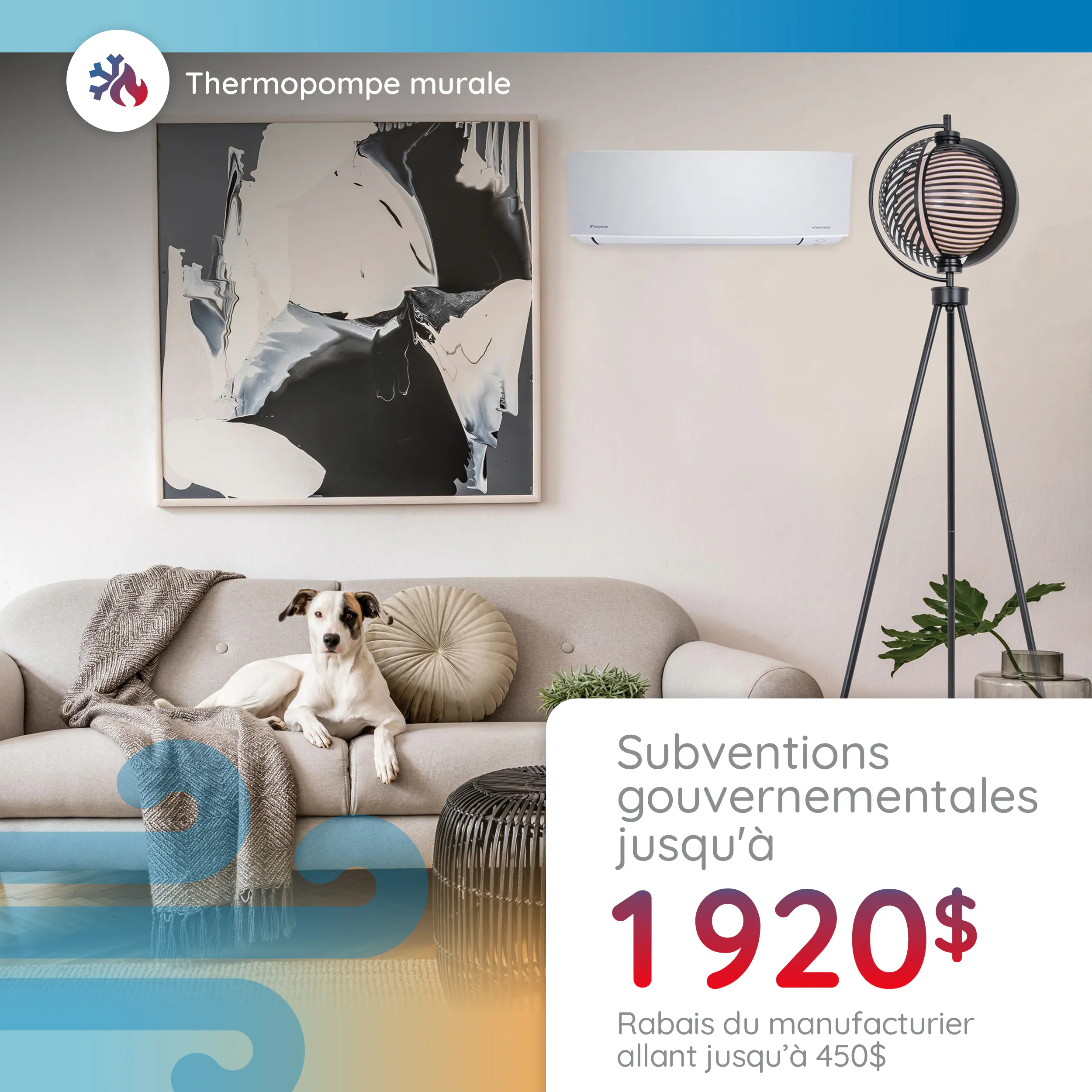 rabais thermopompe murale expair